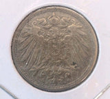 1909D Germany 10 Pfennig Coin – German Empire WWI Era Vintage Pfennig1