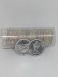 Roll of 1967 Canada Silver Quarter Coins, 25 Cents, UNC BU, Canadian 80% silver - NumisFind
