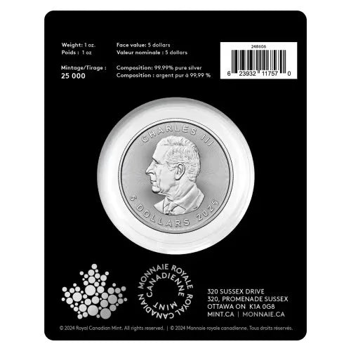 2025 Treasured Silver Maple Leaf 1oz .9999 - Polar Bears Privy - NumisFind