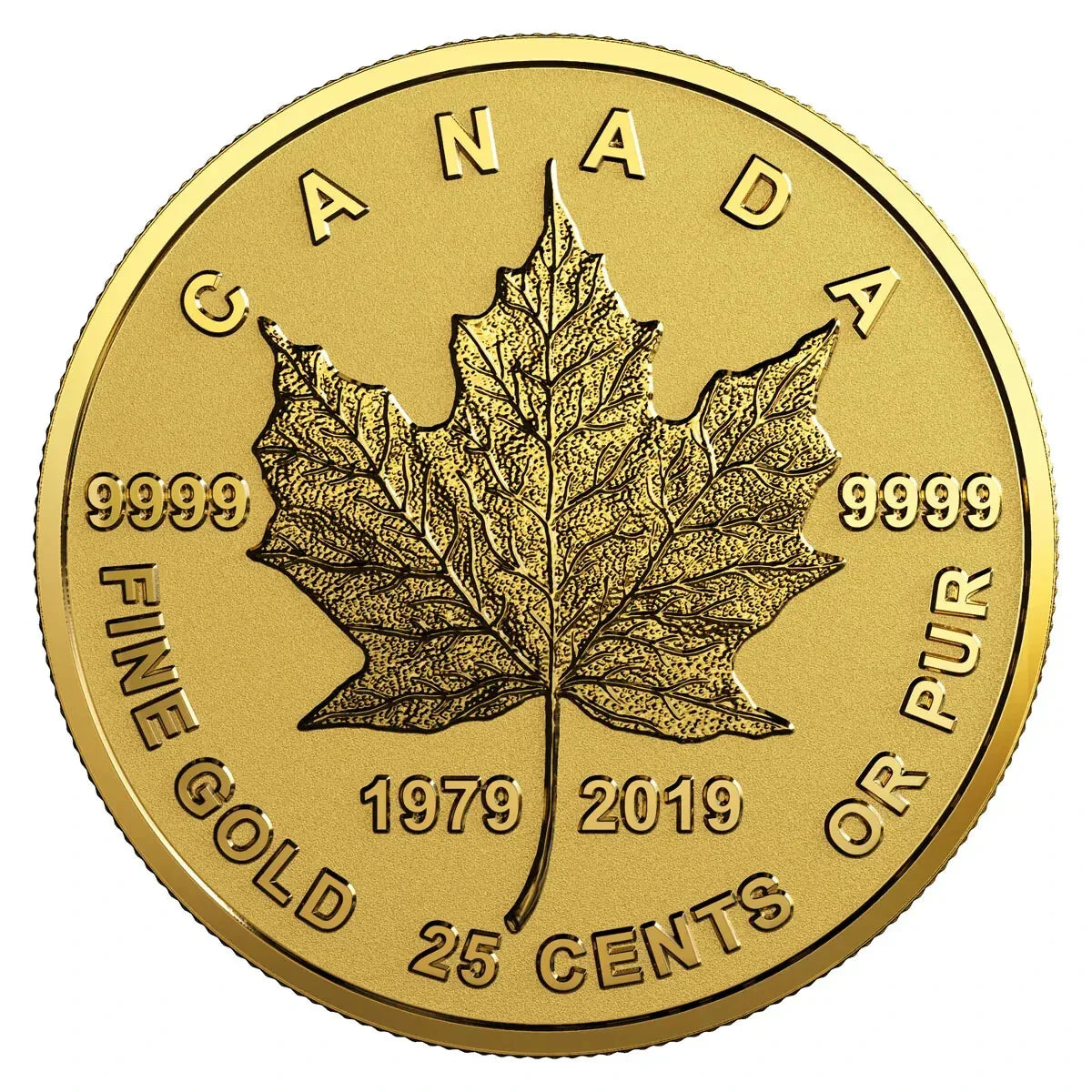 2019 Canada 25c Pure Gold Coin - 40th Anniversary of the GML - 0.5g of 9999 - NumisFind