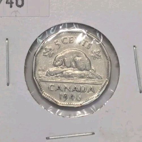 1946 1947 1948 - Canada Five Cent 5c - LOT OF 3 NICKELS1