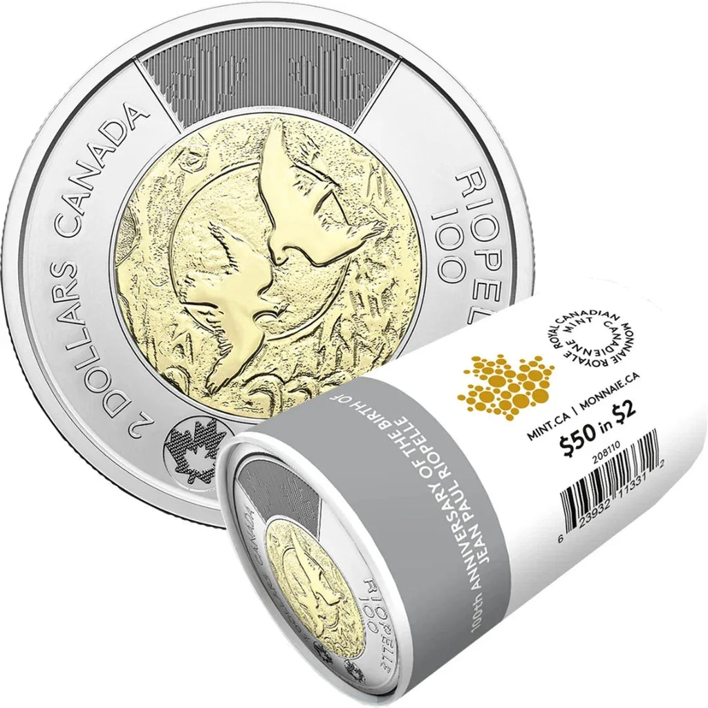 NEW ! 2023 Riopel Toonie $2 No Color Canada Special Wrap RCM Roll - 25 coins - NumisFind