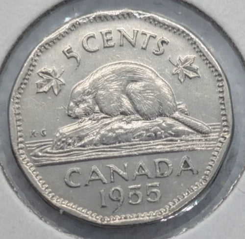 1955 Canada 5 Cent George VI Canadian Nickel Coin Five Cents - NumisFind