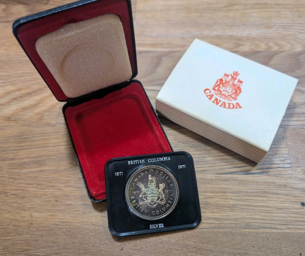 1971 Canada Silver Dollar Original Case Beautifully Toned - multiple available0