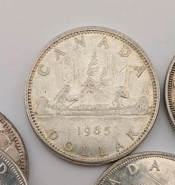 Canadian Silver Dollar Coins .800 $1 - 1 Coin Random Dates 1967 & Older1
