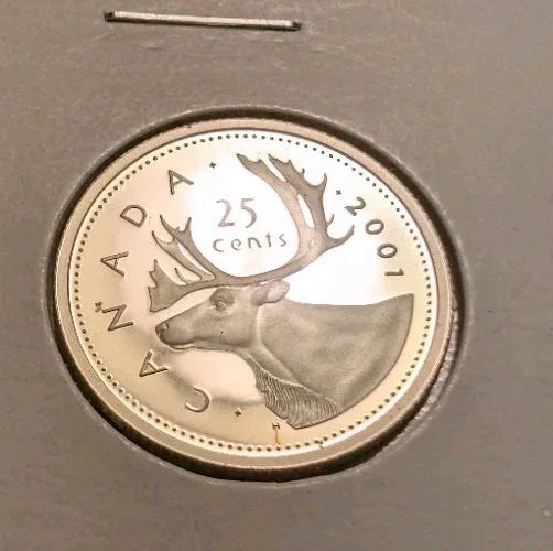 2001 CANADA 25 CENTS PROOF SILVER QUARTER HEAVY CAMEO COIN - NumisFind
