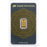 1g .999 fine Gold asahi Bullion Bar. Solid pure 24k gold for investment/gift0