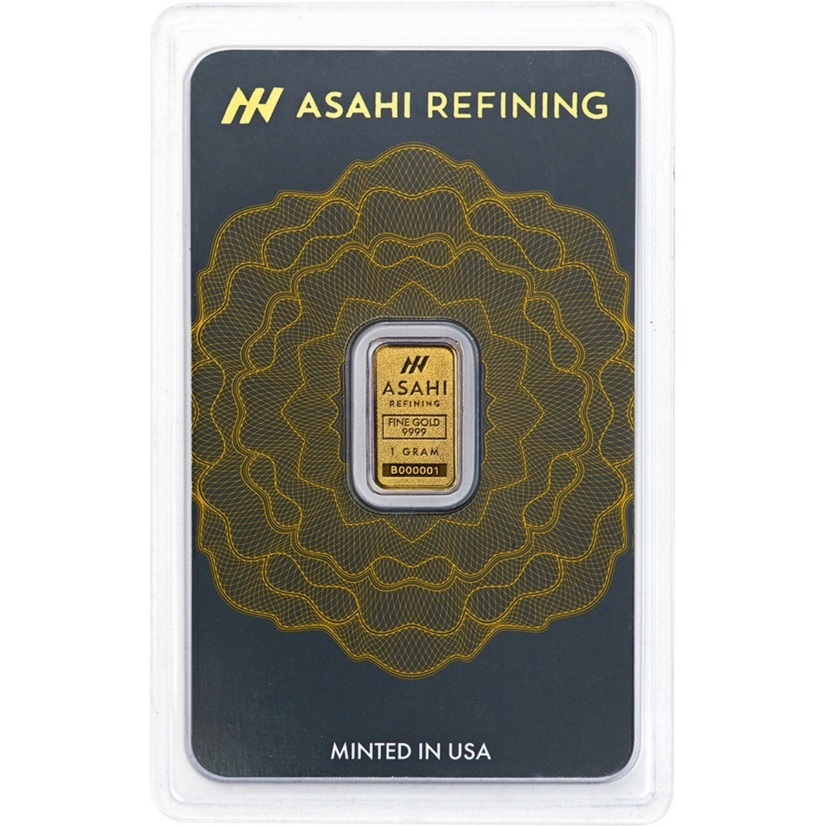 1g .999 fine Gold asahi Bullion Bar. Solid pure 24k gold for investment/gift0