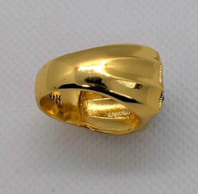 18k Gold Plated Ring, size 9,5 - Beautiful Cross Design - Faith And Strength 3