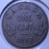 1933 Canada Small Cent Canadian 1 penny coin VERY NICE !0
