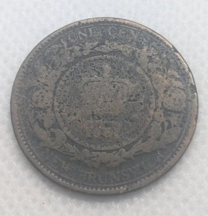 '1861' NEW BRUNSWICK CANADA ONE 1 CENT VICTORIA LARGE PENNY COIN AG-3 - NumisFind