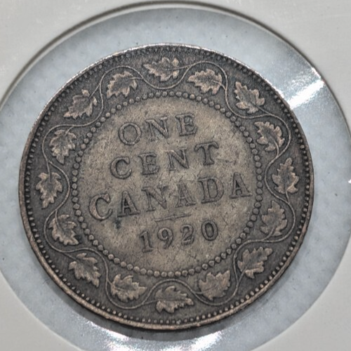CANADA - 1920 Large Canadian 1 Cent Penny - F-15 - SHIPPING LOW COST0