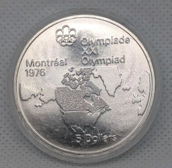 1973 Montreal Olympics .925 SILVER $5 Coin - Map - NumisFind