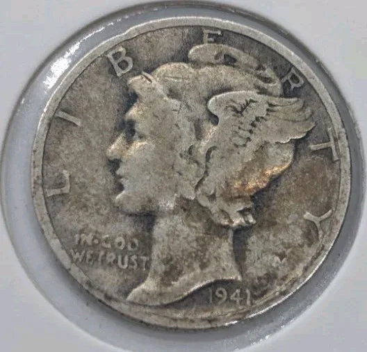 1941 S Silver Mercury Dime Circulated - NumisFind