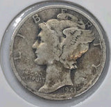 1941 S Silver Mercury Dime Circulated - NumisFind