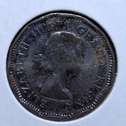 1954 Canada 5 Cent George VI Canadian  Nickel Coin Five Cents1