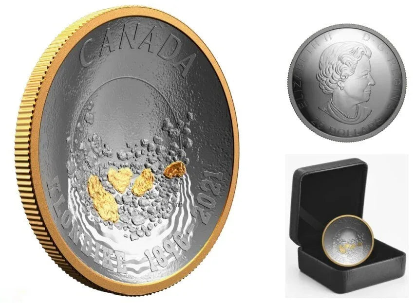 125th Anniversary of the Klondike Gold Rush: Panning for Gold - 1oz Pure Silver - NumisFind