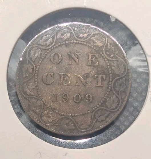 CANADA - 1909 Large Canadian 1 Cent Penny - G-40