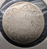 1896 Canada 5 Cents Silver Coin – Queen Victoria – Heavy Circulation – Key Date0