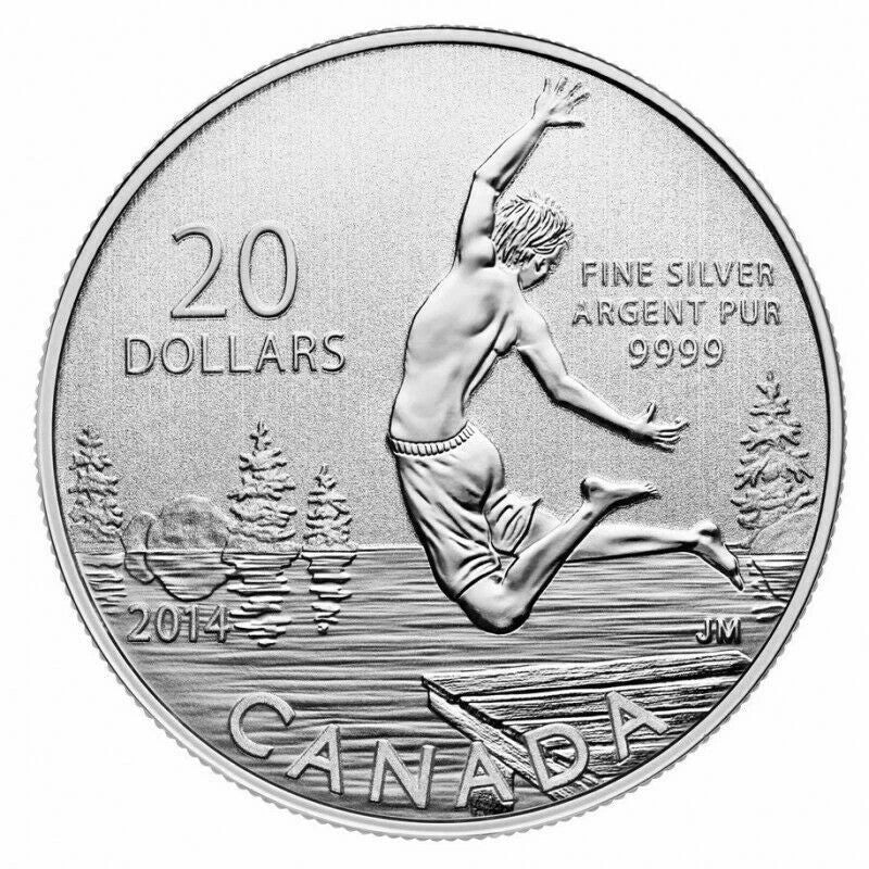 Canada 2014 $20 Summer Time Fine Silver Coin 0