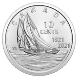 2021 BLUENOSE 100th Anniversary CANADA 10 Cent Dime Double Date From RCM Roll - NumisFind