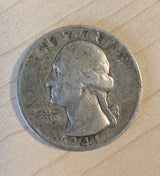 1941 WASHINGTON Quarter Dollar - United States 0.25 USA 25 Cents - 90% Silver0
