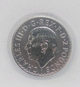 2023 1oz Silver Britannia KCIII Royal Mint Silver Bullion Coin in Capsule - NumisFind
