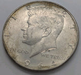 50 Cents USA 1964 Half Dollar 90% Silver Coin Almost uncirculated AU1