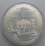 1973 CANADA OLYMPIC $10 HUGE SILVER COIN - MONTREAL SKYLINE - BU - NumisFind