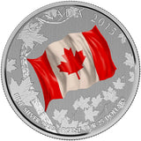 2015 CANADA $25 DOLLAR 99.99 FINE SILVER PROOF COIN - Colourized CANADIAN FLAG0