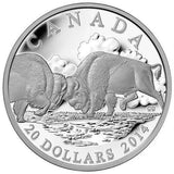 Canada 2014 $20 The Bison: The Fight Silver Coin 1 Oz. - NumisFind