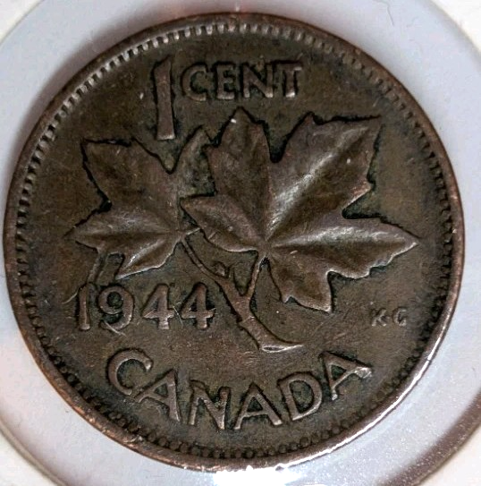 Vintage 1944 Canadian Penny 1 Cent Canada0