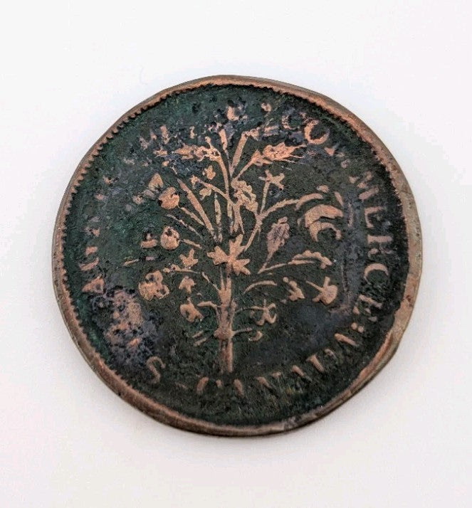 1835-1838 Lower Canada - 1 Sou Copper Bouquet Montreal Token G-4 Actual Token1