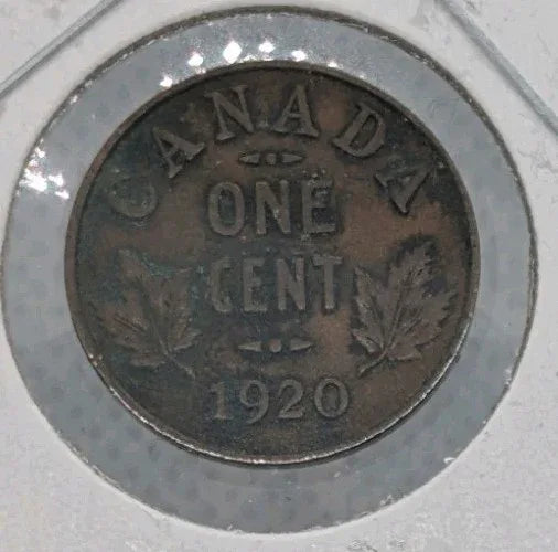 1920 CANADA 1 One Cent Coin - GEORGE V - Small Canadian Bronze 1 One Penny - NumisFind