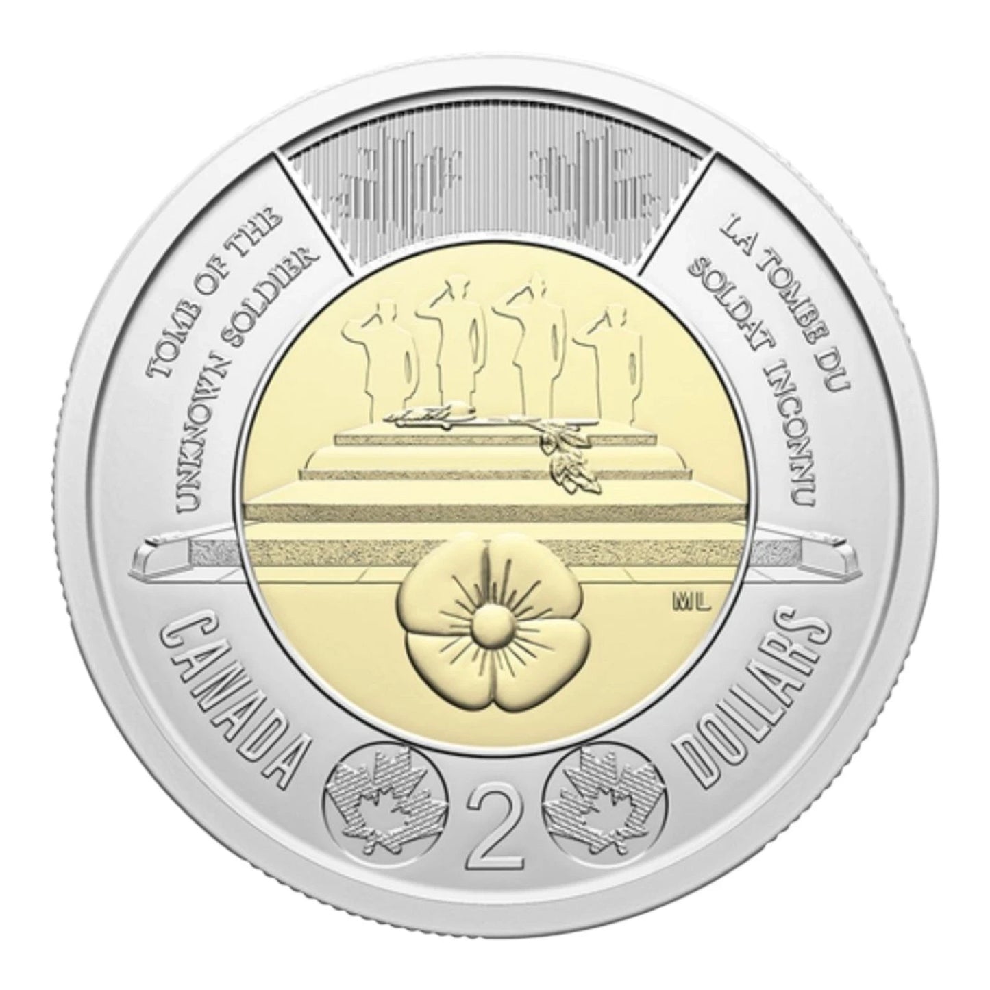 Canada 2025 Tomb of the Unknown Soldier Colourized & Plain BU Toonie Set!!2