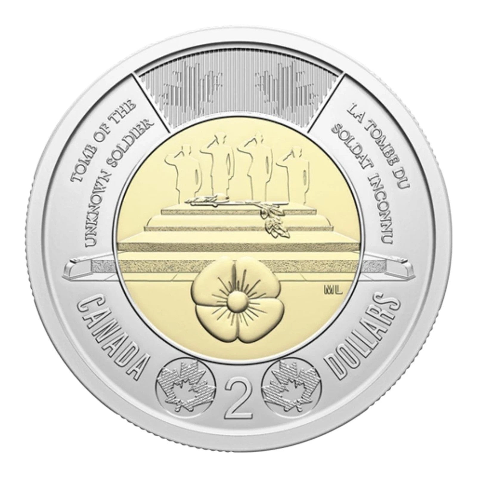 Canada 2025 Tomb of the Unknown Soldier Colourized & Plain BU Toonie Set!!2