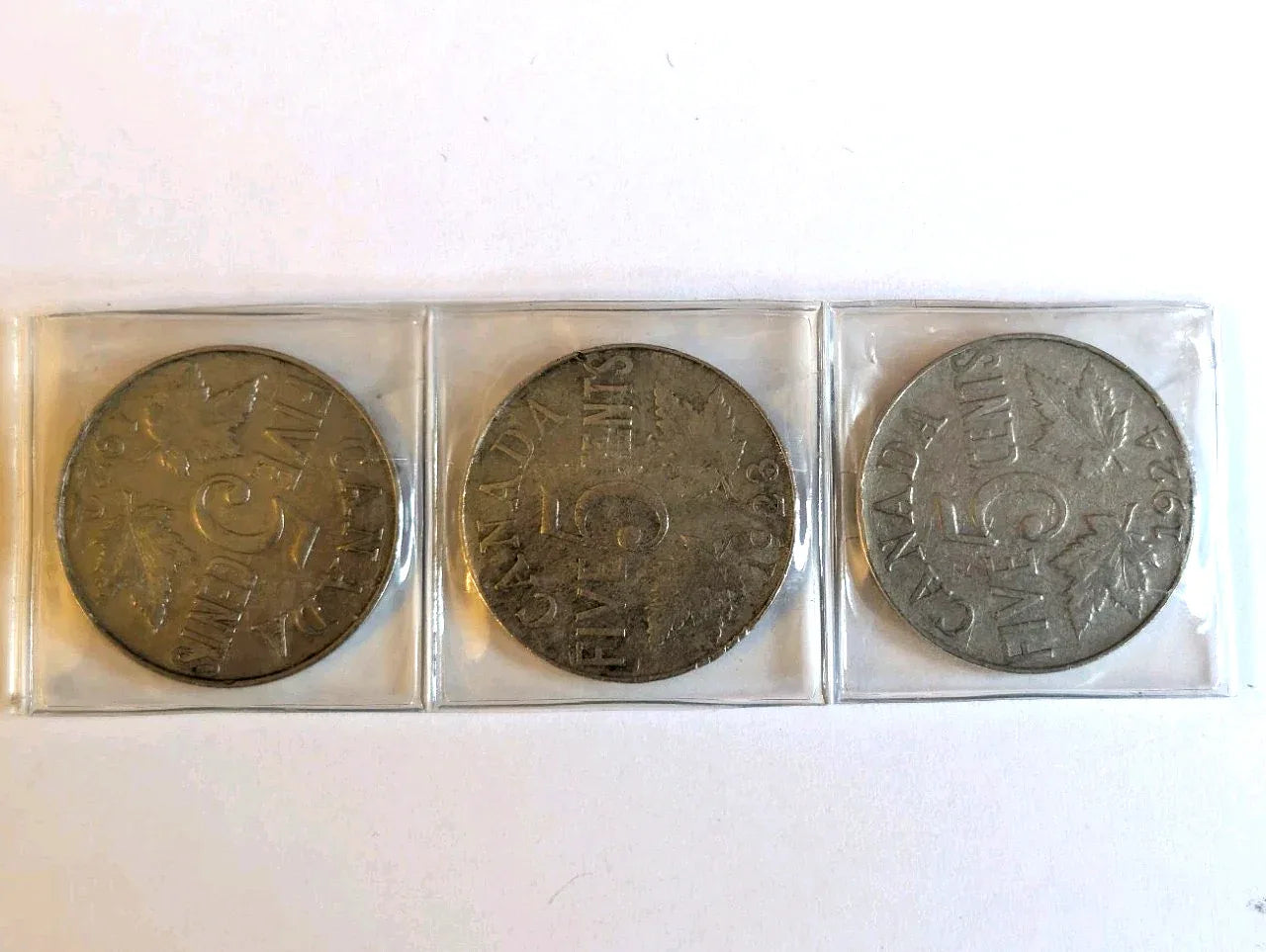 CANADA 1922 1923 1924 / 3 x NICKEL GEORGE V 5 CENT COIN LOT - NumisFind