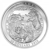 2015 Fine Silver 1oz Proof $20 Grizzly Bear: Family - NumisFind