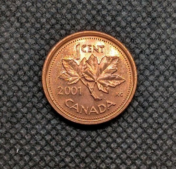 AU/Unc 2001 Canada Penny Small 1 Cent Beautiful0
