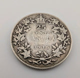 1918 Canada 25 Cents Sterling Silver!0