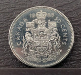 1985 Canadian Nickel Half Dollar 50 Cent Coin Canada0