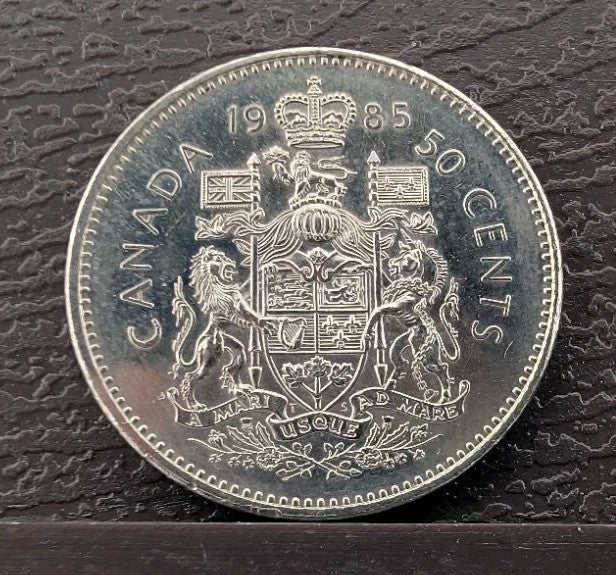 1985 Canadian Nickel Half Dollar 50 Cent Coin Canada0