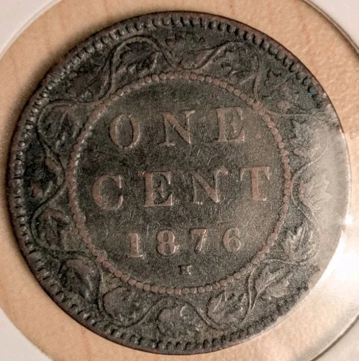 1876 H - Canada 1 one cent large penny - VG-8 - NumisFind