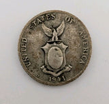1944-D Philippines 20 Centavos Silver Foreign Coin - 0.75 Silver 4g1