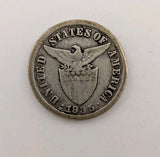 1935-M US Administration Philippines 10 CENTAVOS Silver Coin0