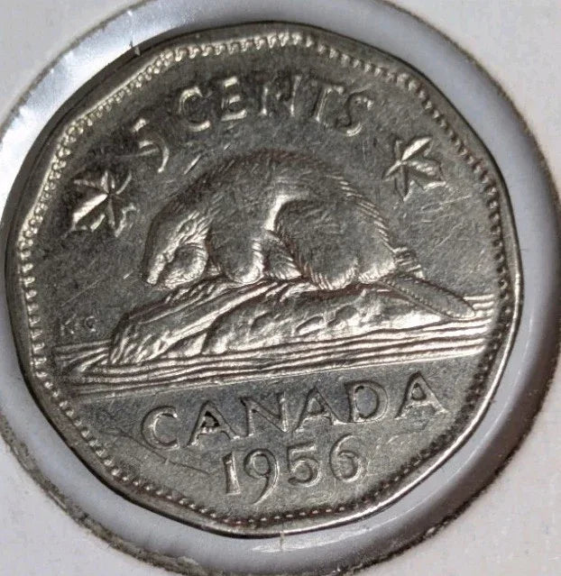 Lot of 1955, 1956 Canada Nickel Five Cents Coins. 5 Cents 5c - NumisFind