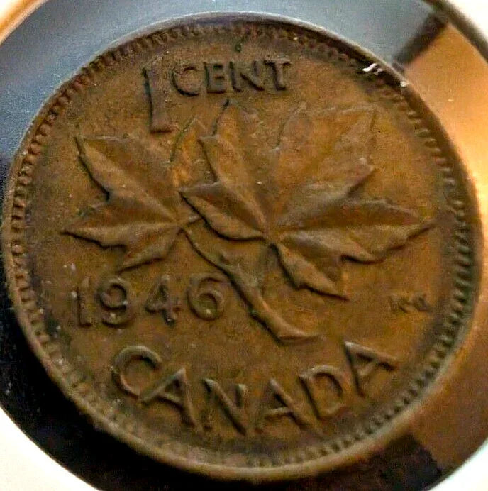 1946 Canada Small Cent Canadian 1 penny coin VERY NICE ! - NumisFind