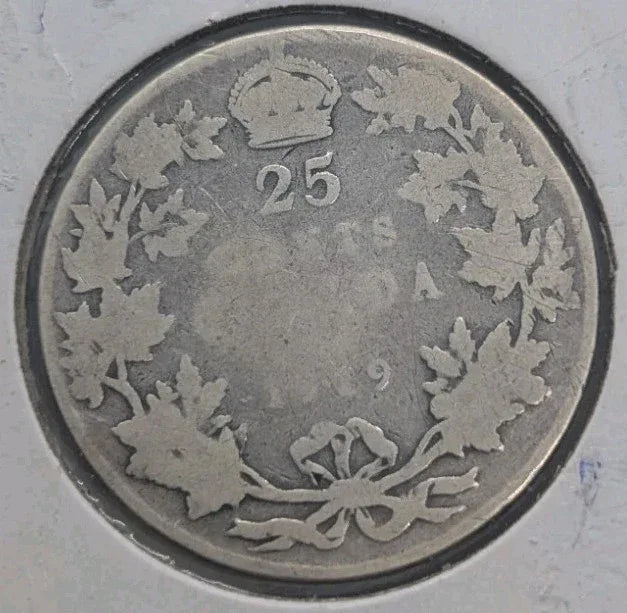 1919 Canada 25 cents .925 silver George V - NumisFind