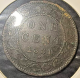 1881 H Canada Penny One Cent - OBV 1A - VF20 - SHIPPING LOW COST0