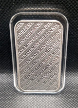 1 oz. GOLDEN STATE MINT logo art bar .999 fine silver - NumisFind